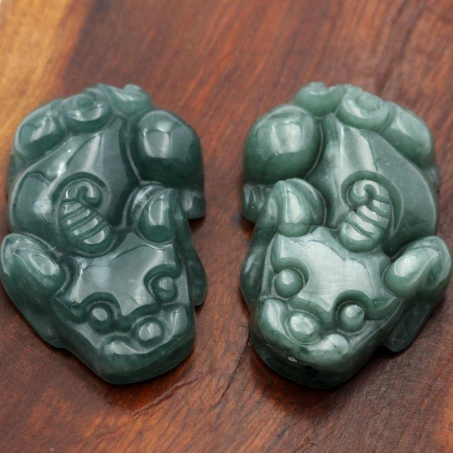 Lucky365 天然A貨 氷種 氷青 氷翡翠 チャーム 貔貅 ひきゅう アイス