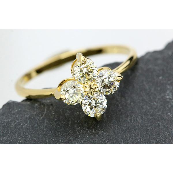 ダイヤモンド リング/指輪 0.650カラット 18金イエローゴールド K18 4