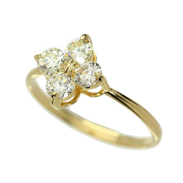 ダイヤモンド リング/指輪 0.650カラット 18金イエローゴールド K18 4