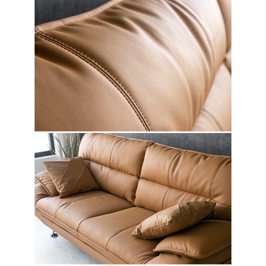 ソファ ソファー レザー 本革 3人掛け モダン おしゃれ 三人掛け 合成