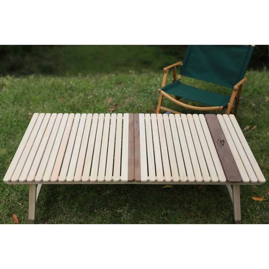 折りたたみ ウッド ローテーブル 196ひのきのキャンプ用品 KUROSON370