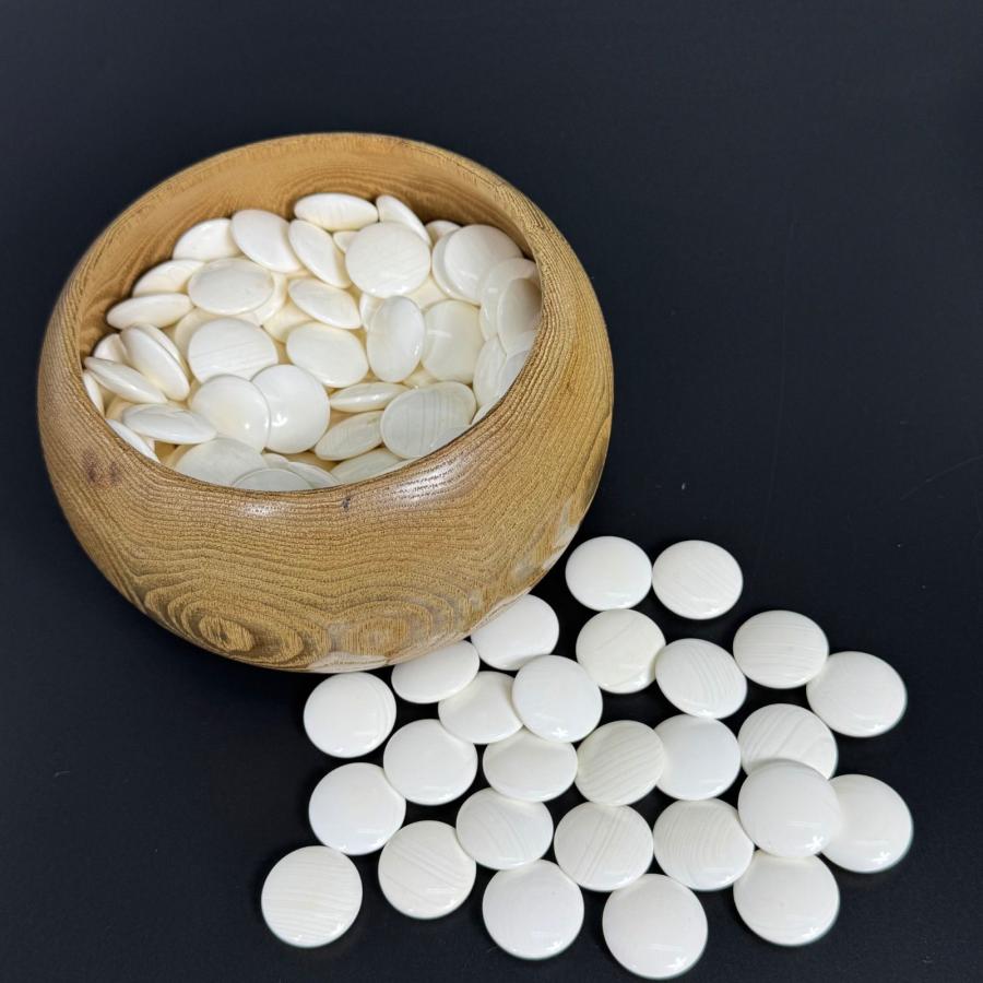 天然本蛤 那智 黒石 碁石 骨董/囲碁/碁笥/碁石/雪印/月印/華印