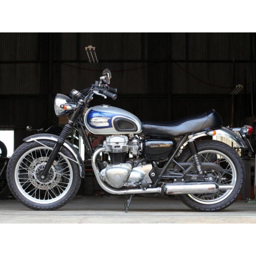 カワサキ W650/400/800 薄型ベーツタイプ TTシート モーターロック