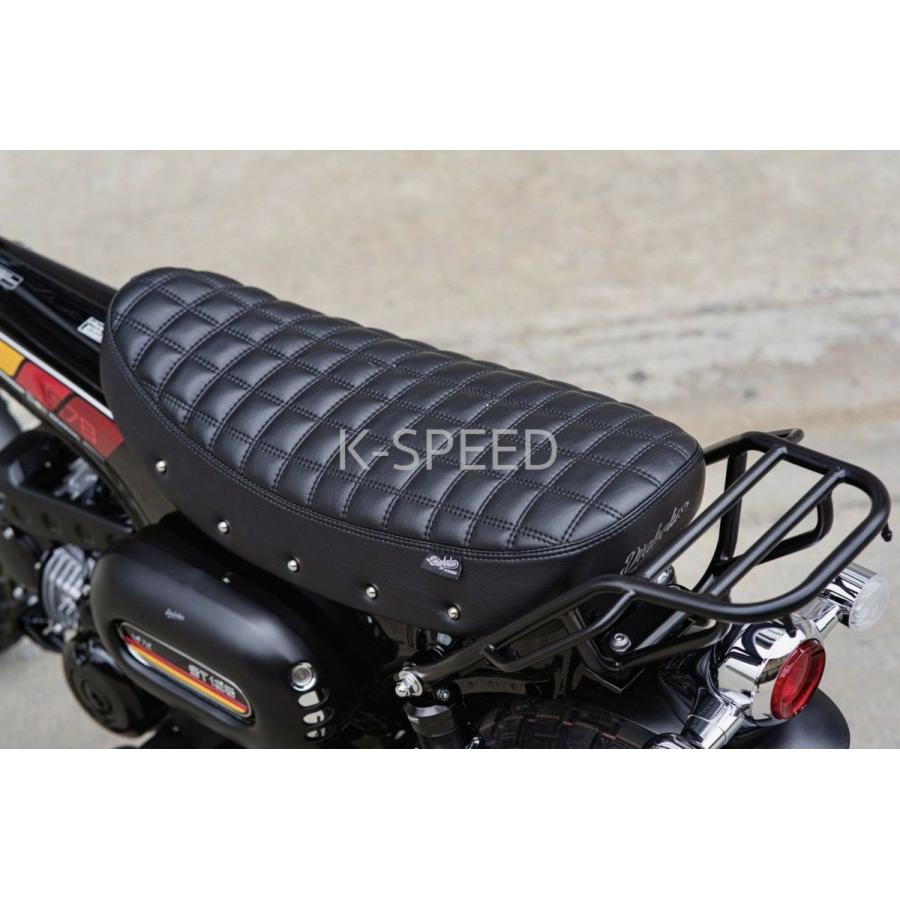 ホンダ ダックス125 シート スクエアパターン Diabolus ブラック K