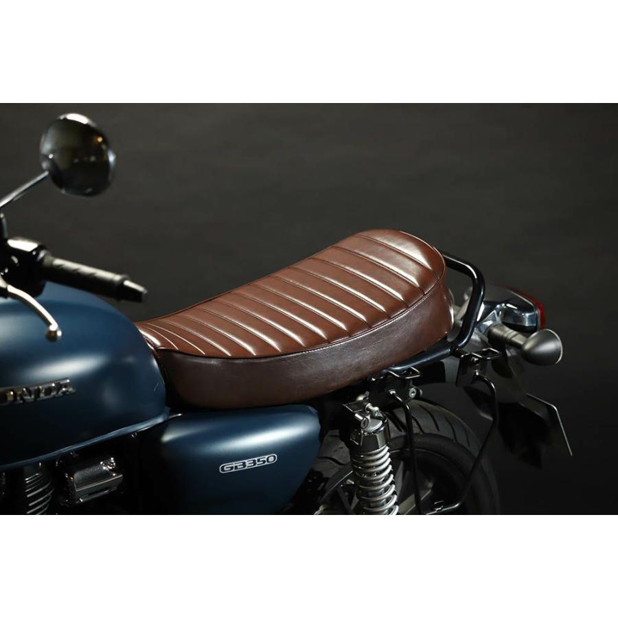 ホンダ GB350 シート タックロール ブラウン 