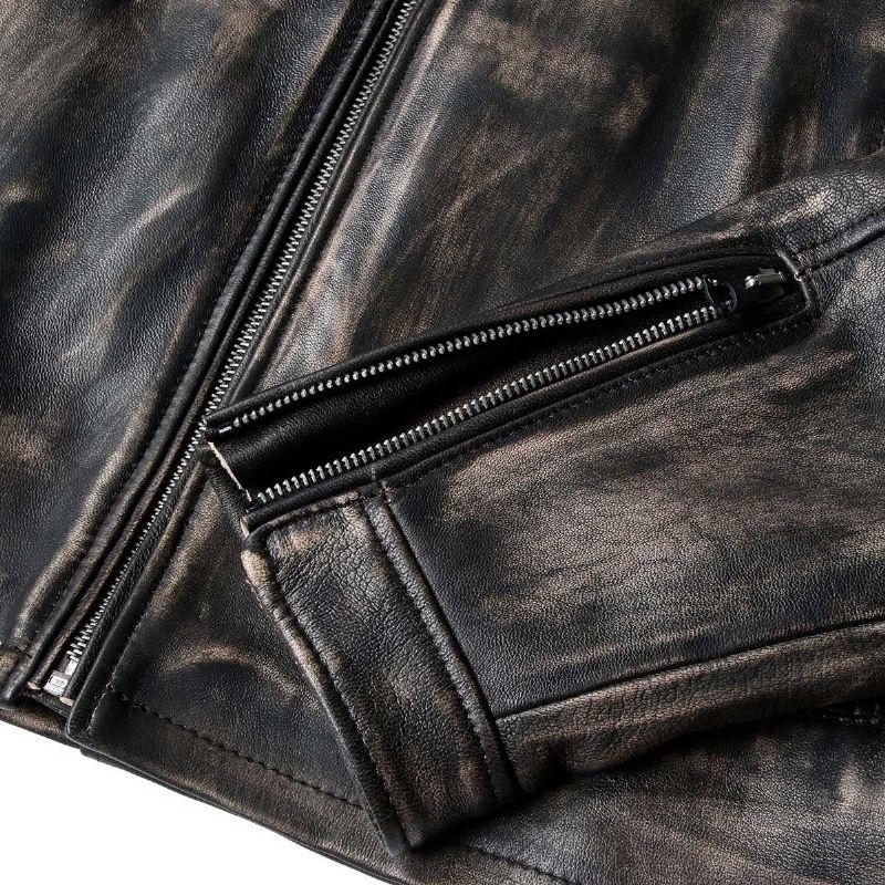 リプレイ レザージャケット シープレザースプレーペイントジャケット