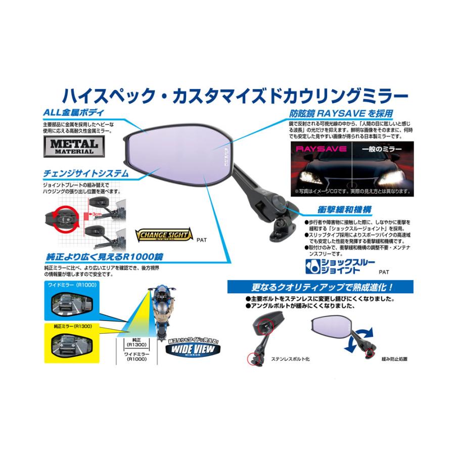TANAX（タナックス） バイクミラー ナポレオン カウリングミラー14