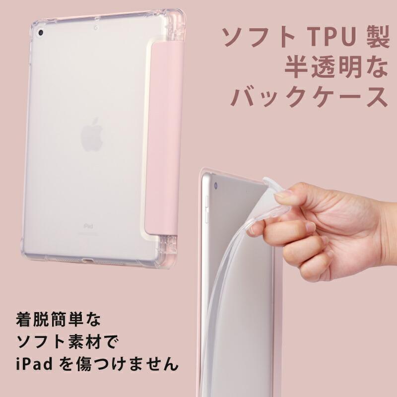 ガラスフィルム付 ペンシル収納 背面マットクリア iPad 第10世代 10.9
