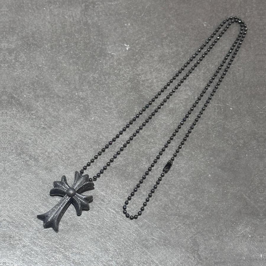 CHROME HEARTS Rubber Small CH Cross Silicon Necklace ラメラバー