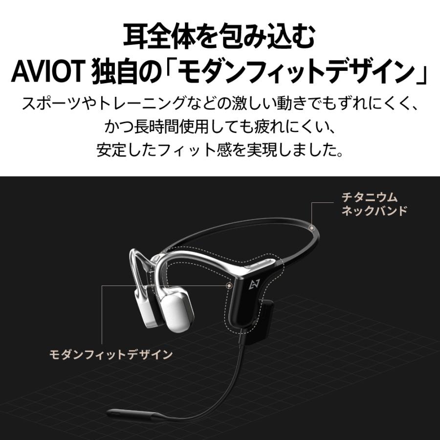 AVIOT AVIOT WB-E1M 指向性ECMブームマイク付き 骨伝導 イヤホン