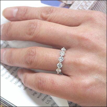ダイヤモンド リング 1ct VSクラス G-Hカラー Pt900 ダイヤ エタニティ