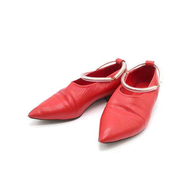 JIL SANDER（ジルサンダー） ポインテッドトゥメタルリングレザー