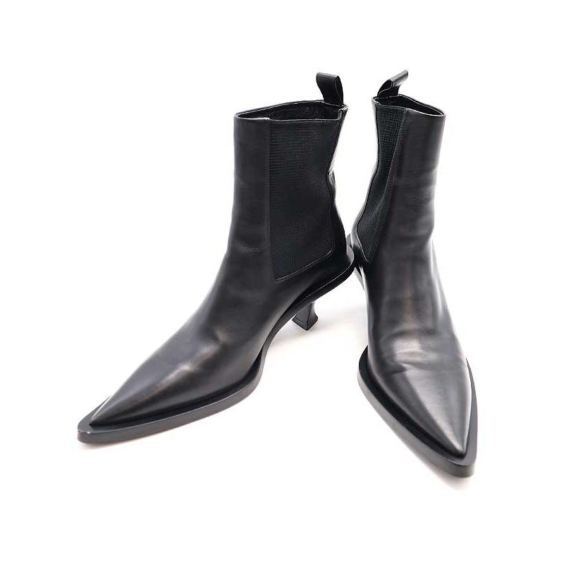 JIL SANDER（ジルサンダー） ポインテッドトゥ レザーヒールブーツ