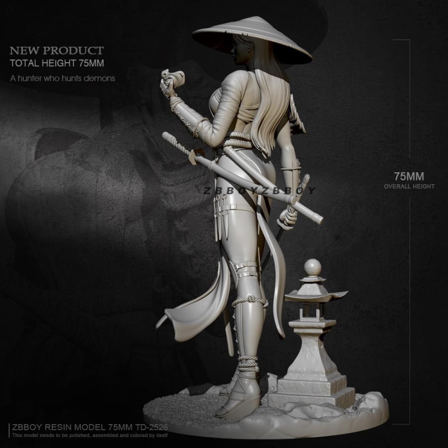 1/24 くノ一 女忍者 NINJA 未塗装 レジン製 組み立て キット