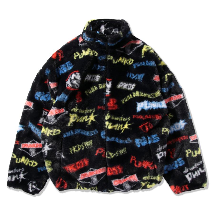 PUNK DRUNKERS（パンクドランカーズ） PUNKDRUNKERS PDSロゴ総柄ファー