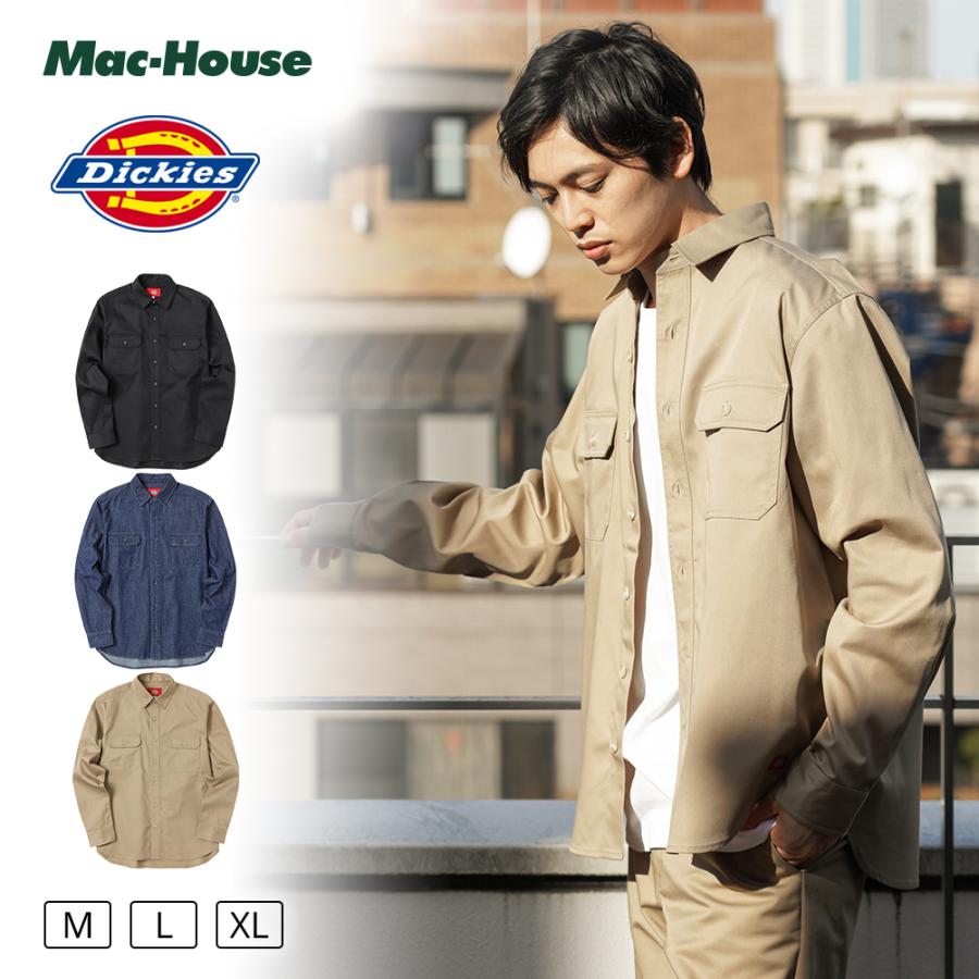 Dickies（ディッキーズ） ワークシャツ メンズ 無地 シンプル 胸