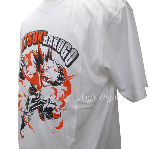 ヒロアカ 爆豪 Tシャツ 僕のヒーローアカデミア 爆豪勝己 半袖 白