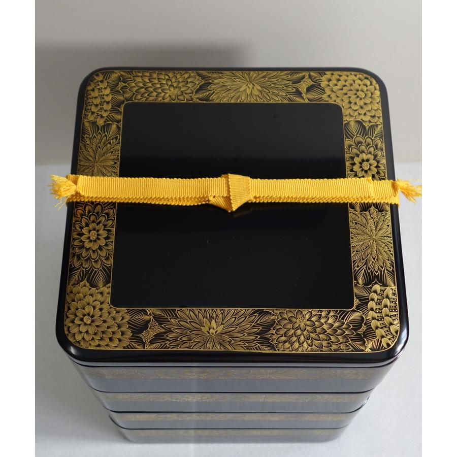 珍品！【印判 菊尽くし文様 四段角重】伊万里 珍品！【印判 菊尽くし