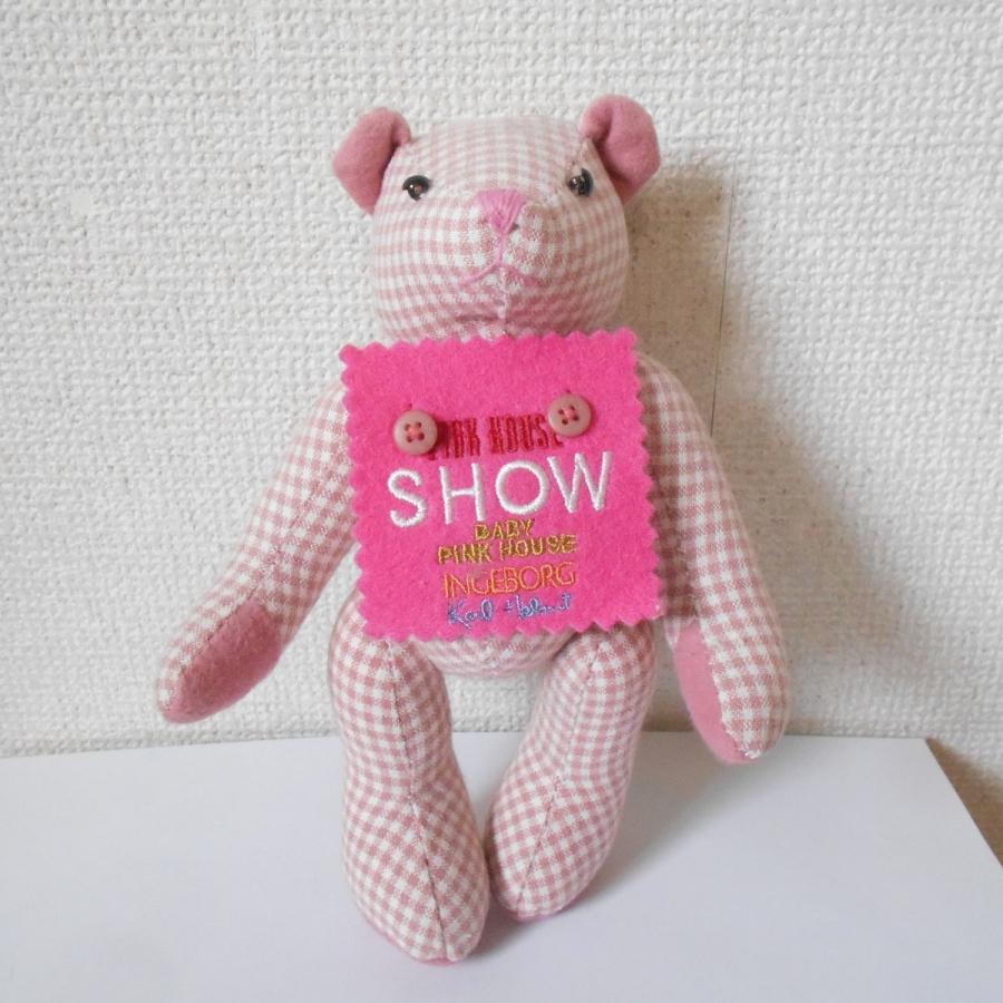 PINK HOUSE（ピンクハウス） ギンガムチェック テディベア クマさん