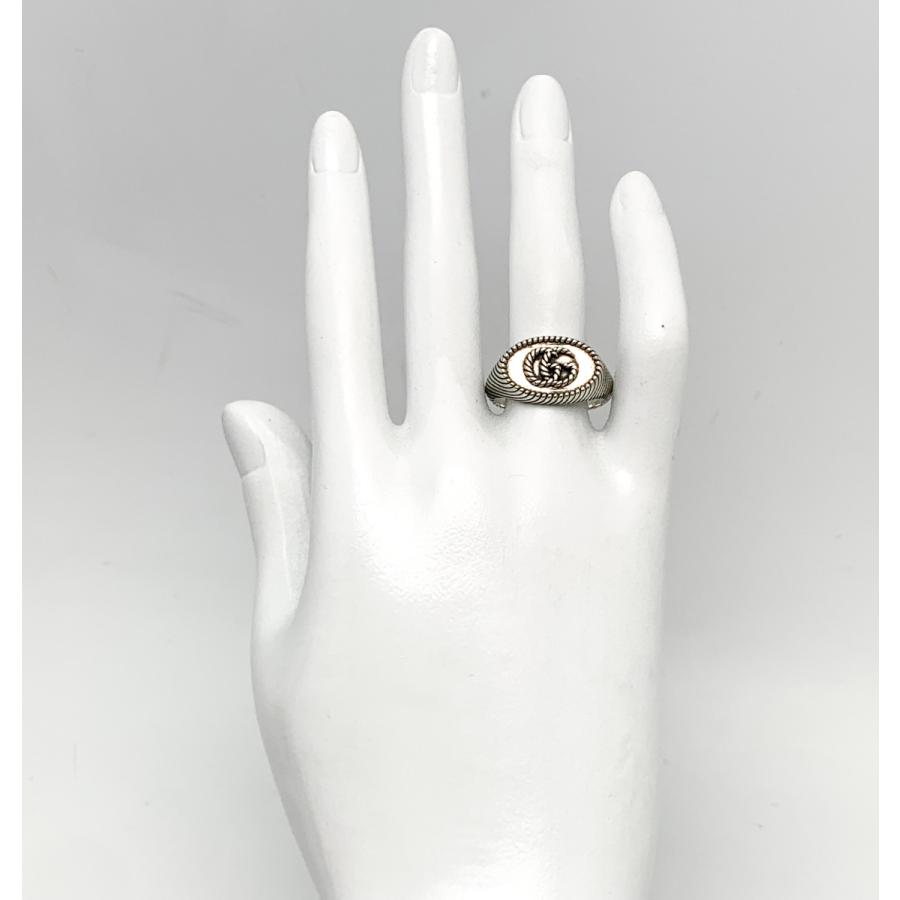 GUCCI シルバー ダブルGロゴ リング