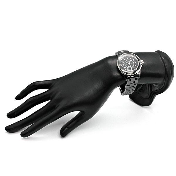 J12 シャネル CHANEL H1625 デイト 12PD ブラック セラミック/SS