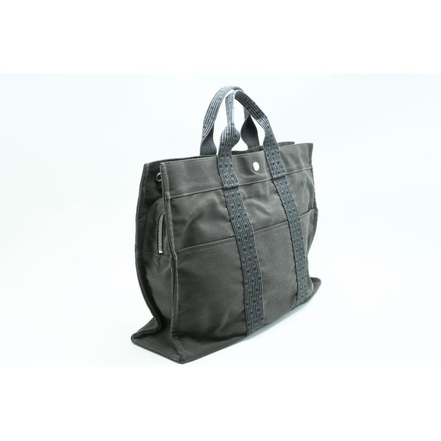 エールライン HERMES トートバッグMM グレー 廃番 中古品 程度AB 中古