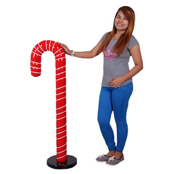 120cmのキャンディケイン 大きい オブジェ 置物 クリスマス お菓子 飴