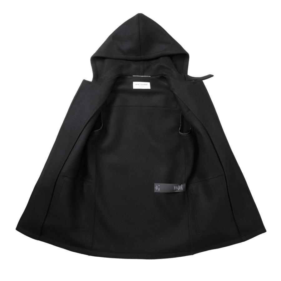 SAINT LAURENT サンローラン ダッフルコート ブラック メンズ 649133