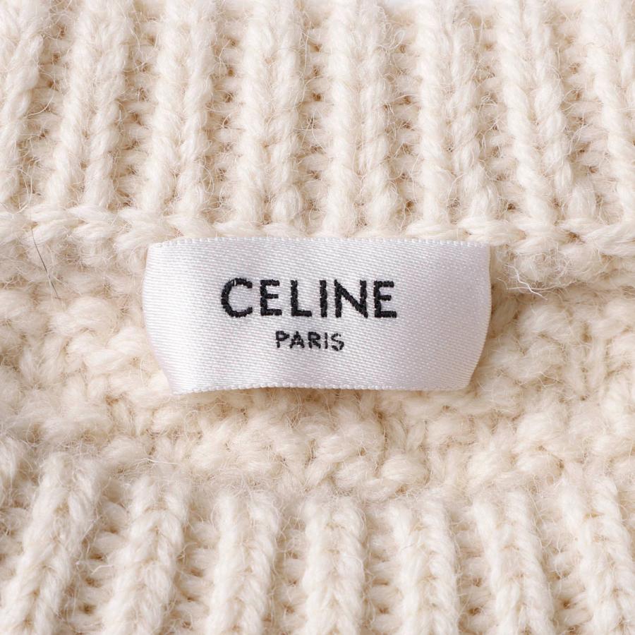 CELINE（セリーヌ） クルーネックニット セーター ホワイト レディース
