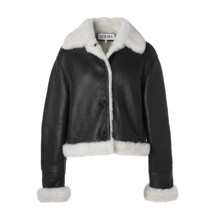 LOEWE（ロエベ） レザージャケット ムートンジャケット ブラック