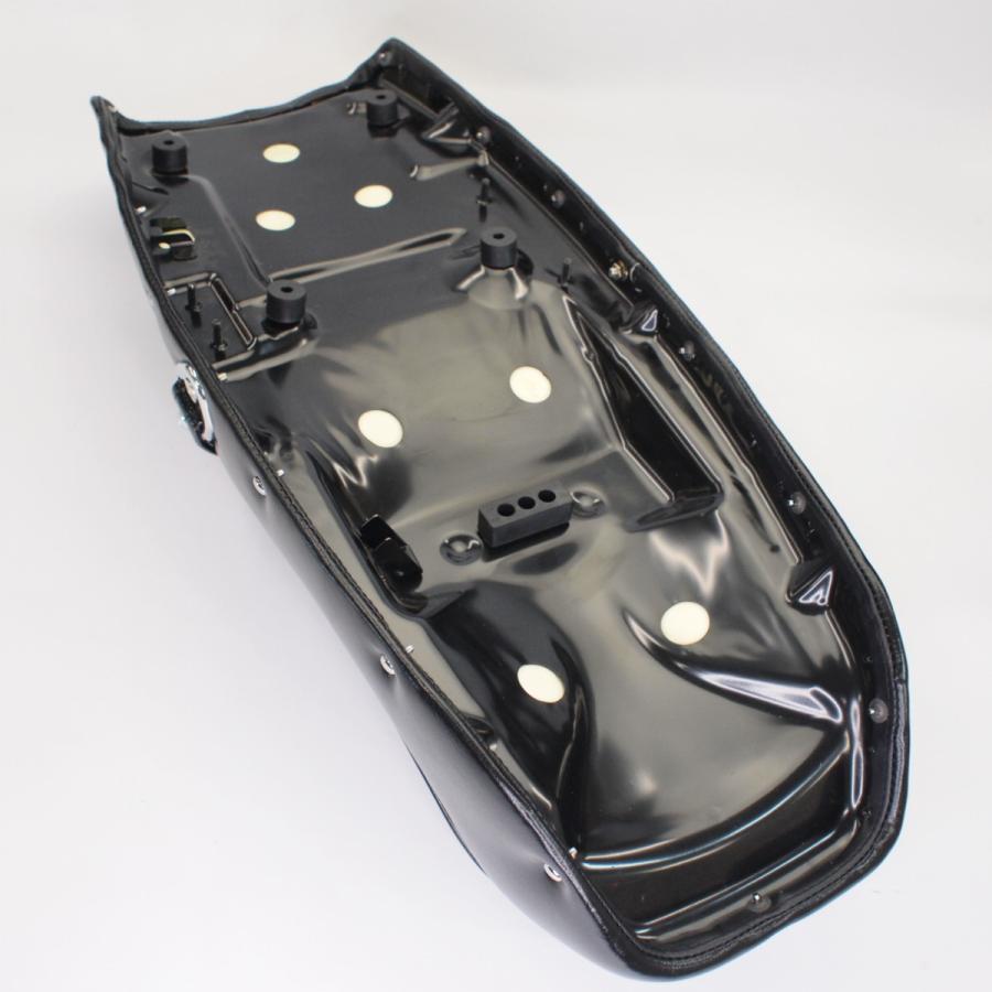 新品1975-77年 CB400F 黒 タックロール カスタムシート 白ロゴ