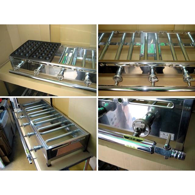 業務用 たこ焼き器 5丁掛 [18穴x5連] (プロパンガス用) : MDS01