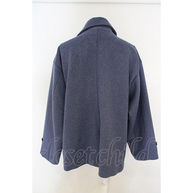 AIVER / W70ラムタッチウールショートバルマカーンコート L ブルー O