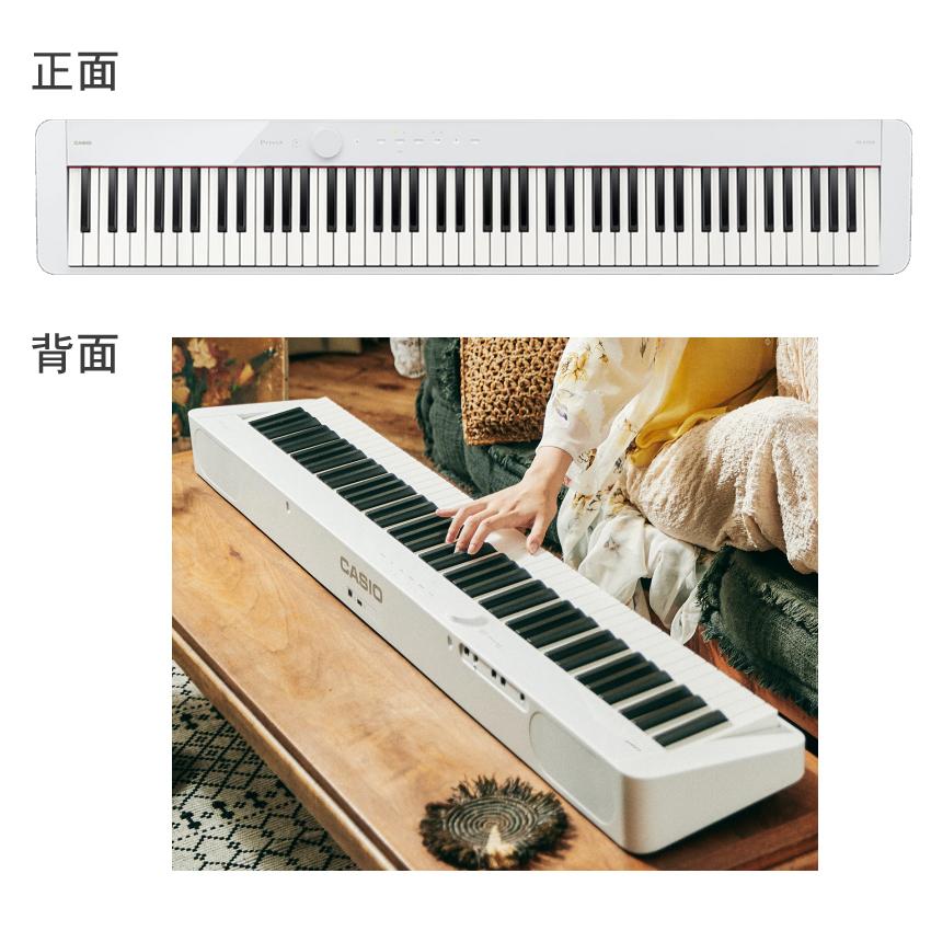 Privia（CASIO） スタンド固定ベルト付き□カシオ PX-S1100 WE
