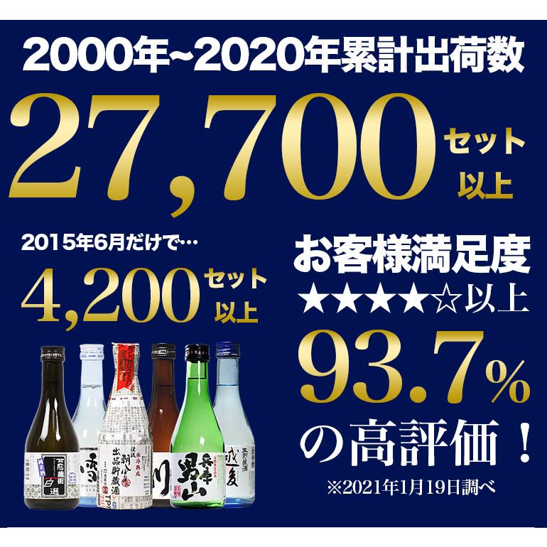 ホワイトデー ギフト 贈り物 日本酒 たっぷり6本 飲み比べセット 300ml