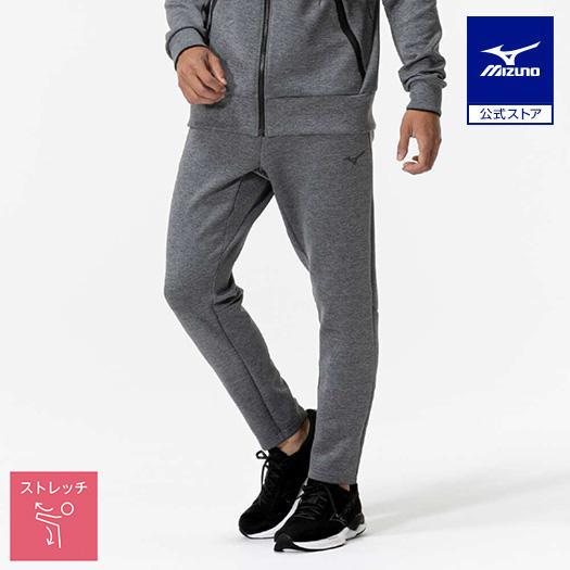 ミズノ公式 ストレッチスウェットスリムパンツ ユニセックス グレー杢