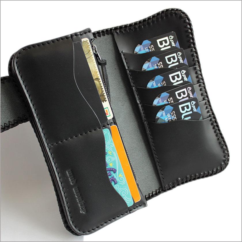 バイカーズウォレット 栃木レザー ヌメ革黒 長財布 ライダース