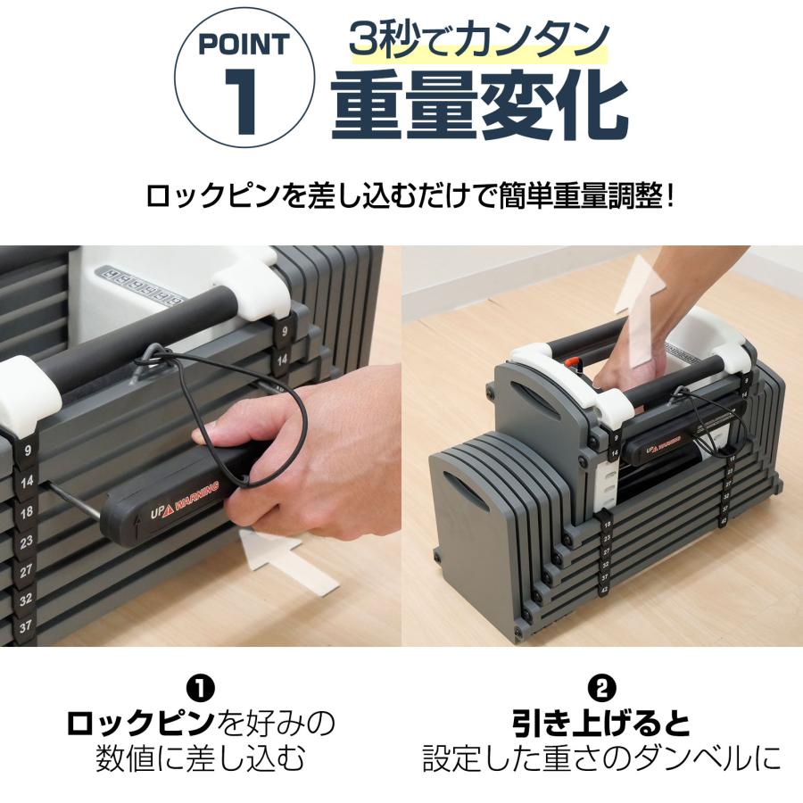 TOP FILM ダンベル 可変式 42kg 2個セット 20kg 40kg 30kg 40キロ 可変