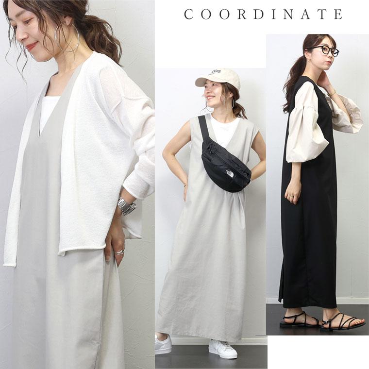 Aletta vita 爆買 ワンピース ジャンパースカート ロング サロペット V