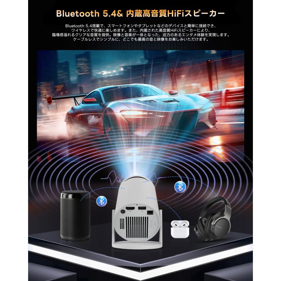 プロジェクター 軽量 本体 家庭用 天井投影 小型 270度回転 Android