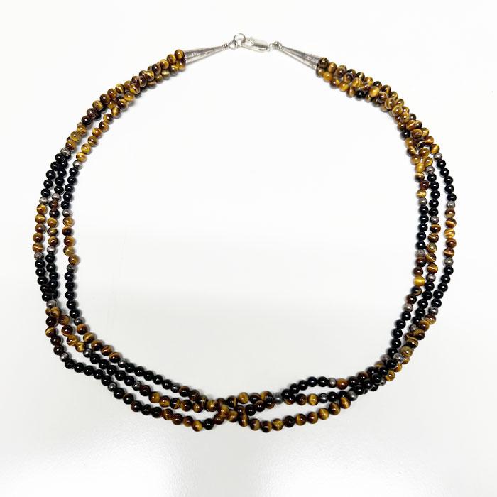 インディアンジュエリー ナバホ タイガーズアイ、オニキス、シルバー