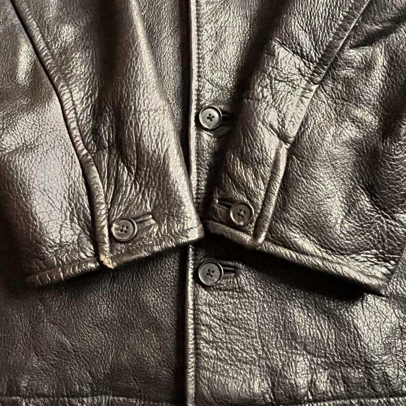 J.CREW（ジェイクルー） 90'S J.CREW Leather Car Coat BROWN/L 90年代