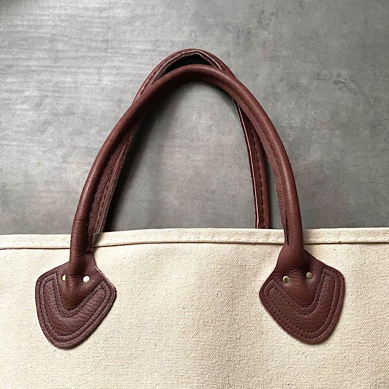 DEADSTOCK 80's L.L BEAN LEATHER HANDLE BIRD PAINT TOTE BAG デッド