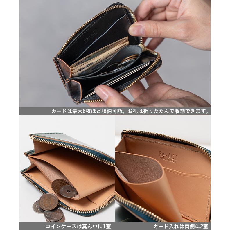 REACT リアクト CORDVAN L-FASTENER COMPACT WALLET コードバン l字