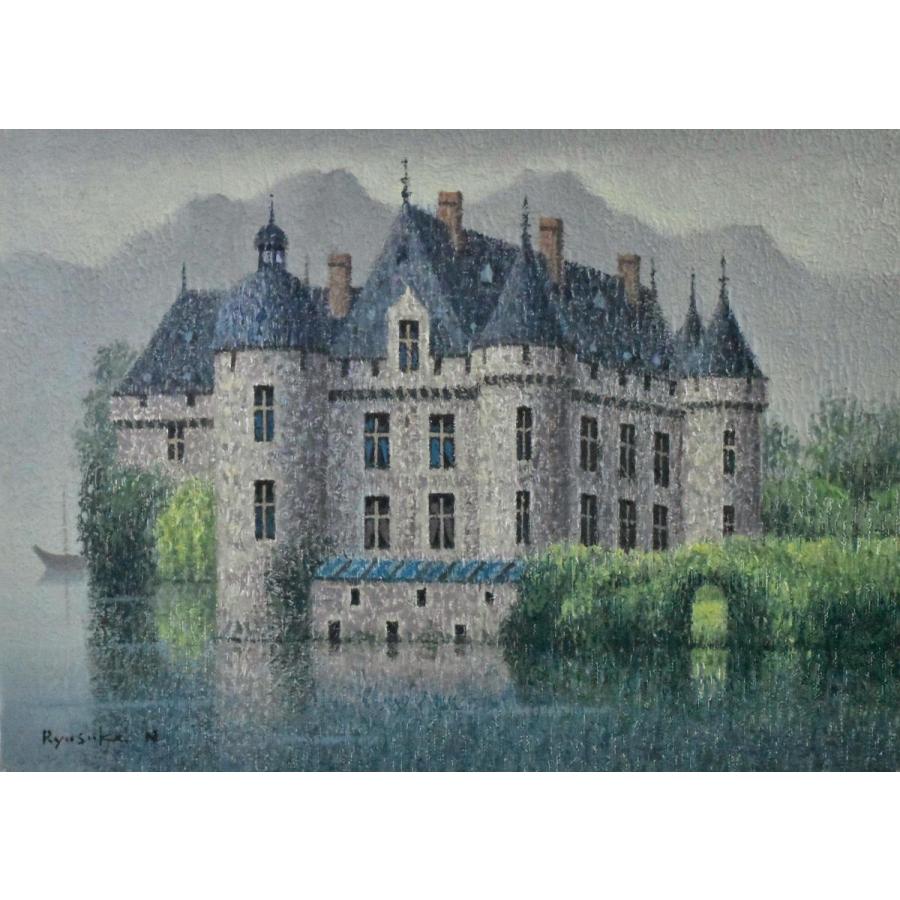 西村龍介「静日」油彩 F4号 真作保証 東郷青児賞 内閣総理大臣賞