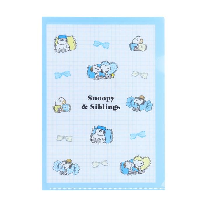 SNOOPY（スヌーピー） クリアファイル A4 ライトブルー 4901770773599