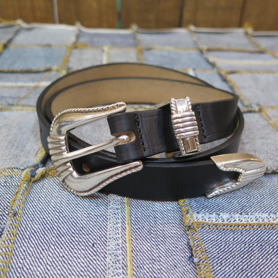 フラットヘッド】 3ピース ウエスタンベルト クロムエクセルレザー