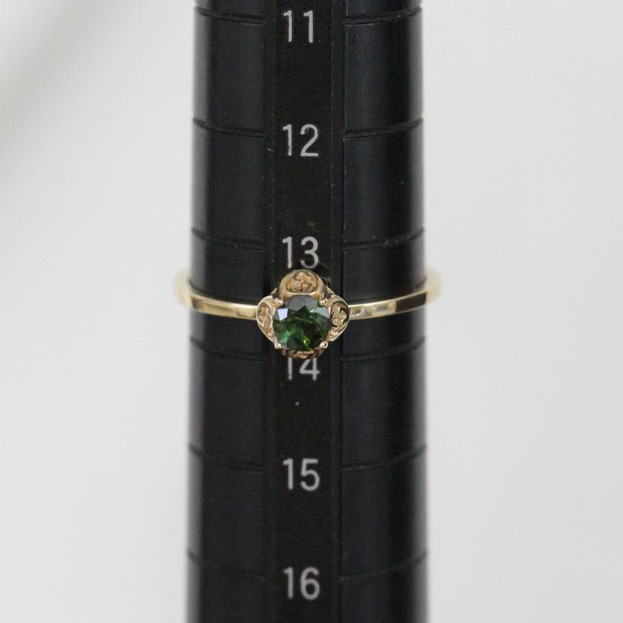 GUCCI（グッチ） インターロッキングリング 13.5号 K18YG グリーン