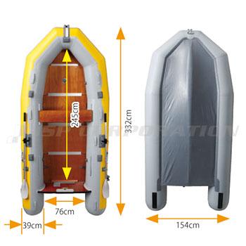 アキレス（achilles） ゴムボート FMR-505 ウッドフロア イエロー