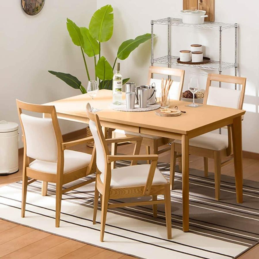 ニトリ（NITORI） 幅135cm ダイニングテーブル5点セット(ロレイン5H